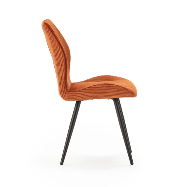 CaliCosy Set van 2 stoelen in stof met zwarte metalen poten l45 cm adaya 3078568 large