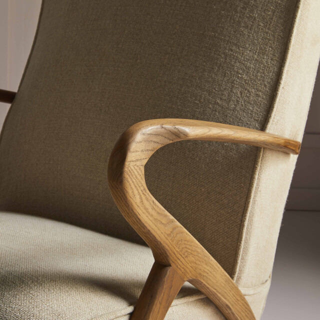 Signature Fauteuil van eikenhout en linnen zitting jean 2931760 large