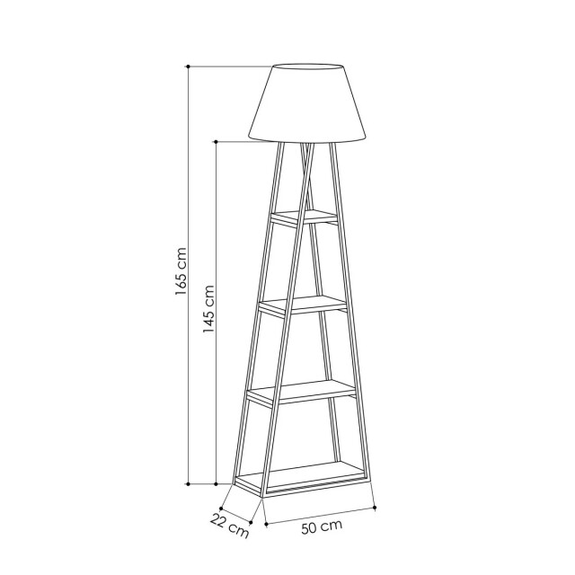 CaliCosy Lamp met 4 planken h165 cm pal 3042312 large