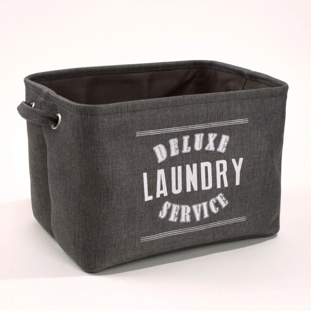 CaliCosy Grijze canvas mand met tekst set van 3 2928401 large