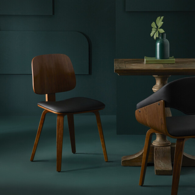 Signature Set van 6 stoelen in zwart vinyl h80,5 cm brand 3066914 large