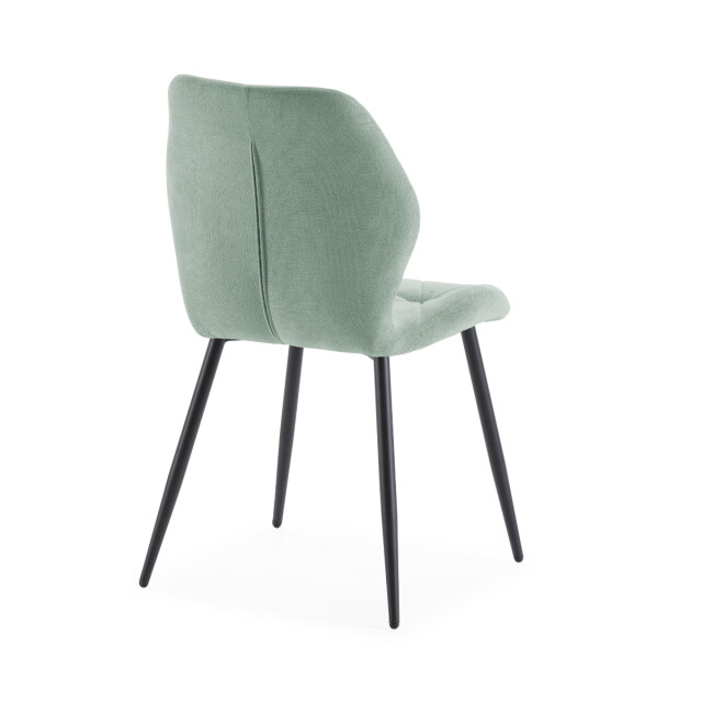CaliCosy Set van 4 stoelen in stof met zwarte metalen poten l47,5 cm luna 3078794 large