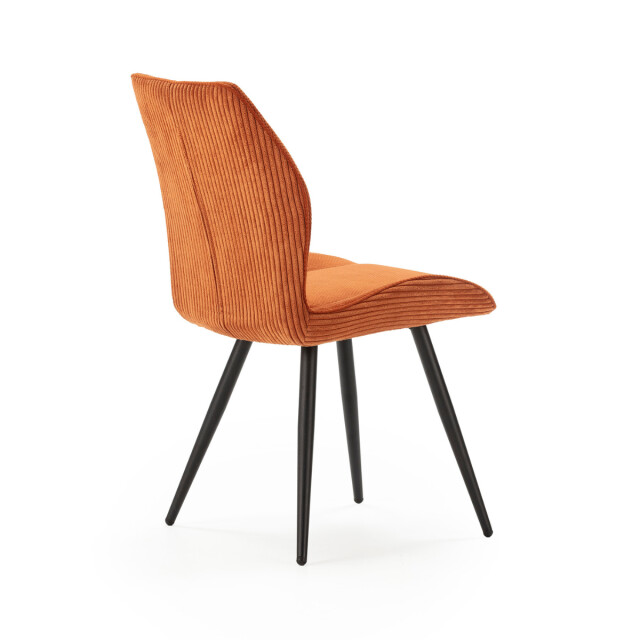 CaliCosy Set van 2 stoelen in stof met zwarte metalen poten l45 cm adaya 3078568 large