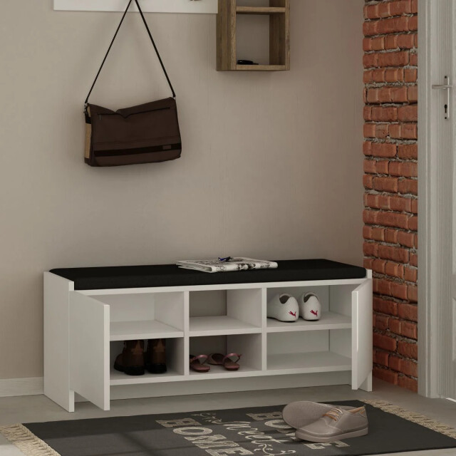 CaliCosy Schoenenbank met 2 deuren en 2 vakken l110 cm zulla 2937446 large