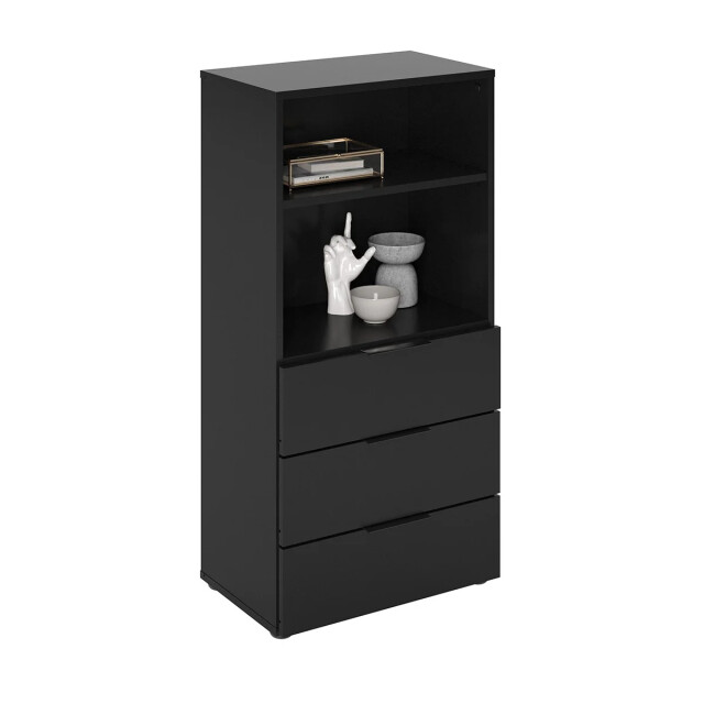CaliCosy Ladenkast 3 lades 2 open nissen zwart l50 cm donker 2929819 large