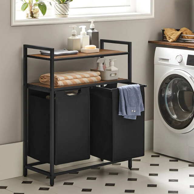 CaliCosy Wasmand met 2 compartimenten van 46l en 2 planken 2930199 large