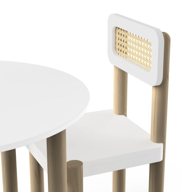 CaliCosy Set tafel & stoelen wit l60 cm ochna 3094606 large