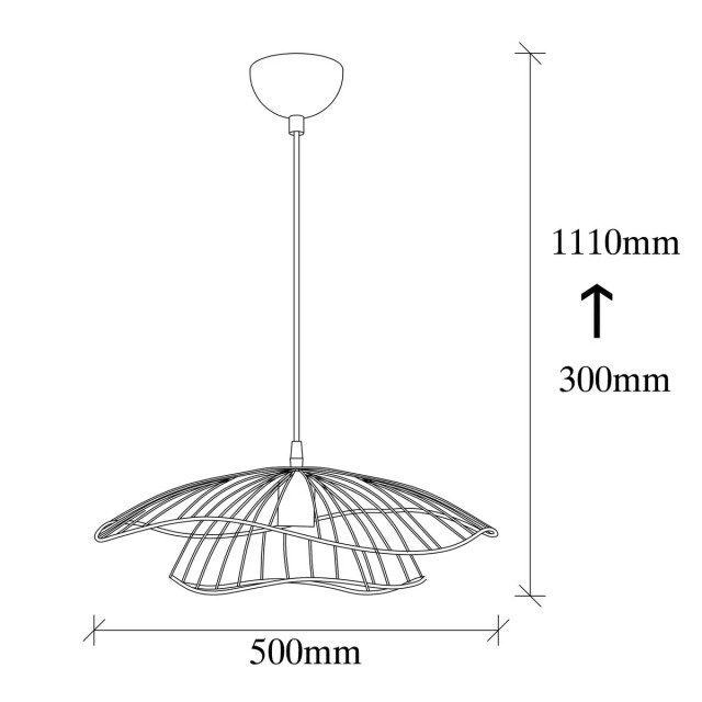 CaliCosy Draad hanglamp van metaal d50 cm fleur 3067173 large