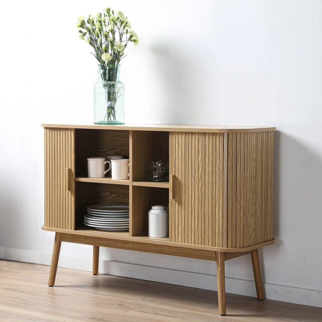 CaliCosy Buffet houtdecor 2 schuifdeuren vintage l110cm 2930320 large