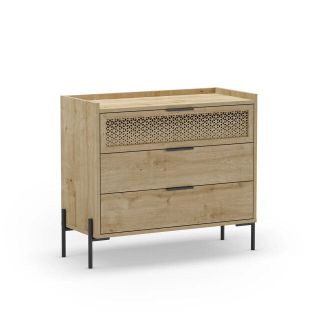 CaliCosy Ladenkast met 3 laden en metalen poten inca l90 cm 2930300 large