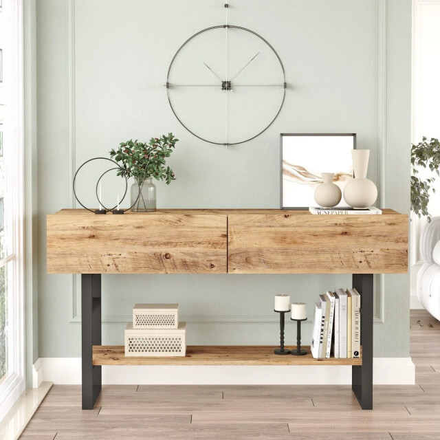 CaliCosy Console met 2 klepdeuren en 1 plank in atlantische den decor l138,8 cm 3042292 large