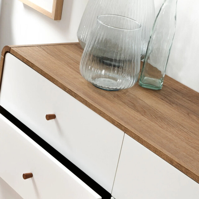 CaliCosy Commode 6 laden houtdecor en wit albura 2948212 large