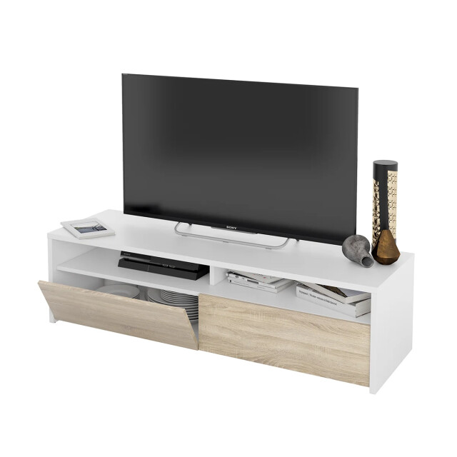 CaliCosy Tv-meubel met 2 openslaande deuren en 2 opbergvakken kioto l130 cm 2929799 large