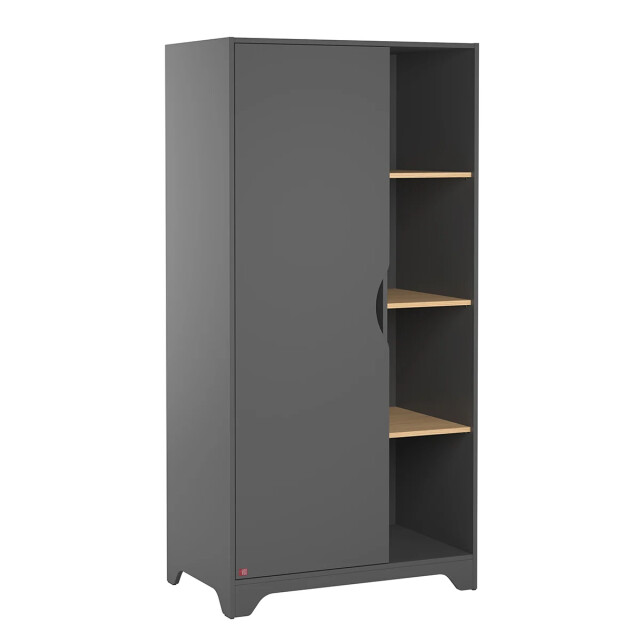 CaliCosy Kast met 1 deur, 2 kledingstangen en 3 open planken l88.5cm leaf 2937584 large