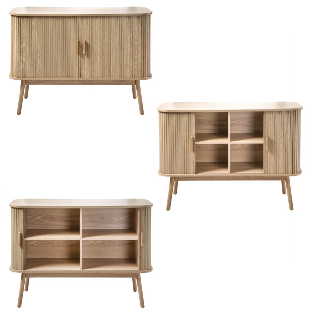 CaliCosy Buffet houtdecor 2 schuifdeuren vintage l110cm 2930320 large