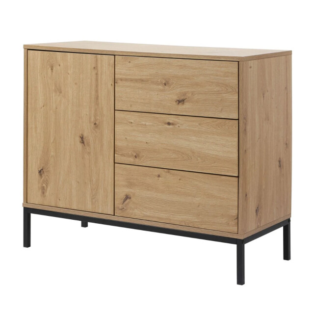 CaliCosy Commode 1 deur 3 laden eikendecor l90 x h80 cm lenny 2930240 large