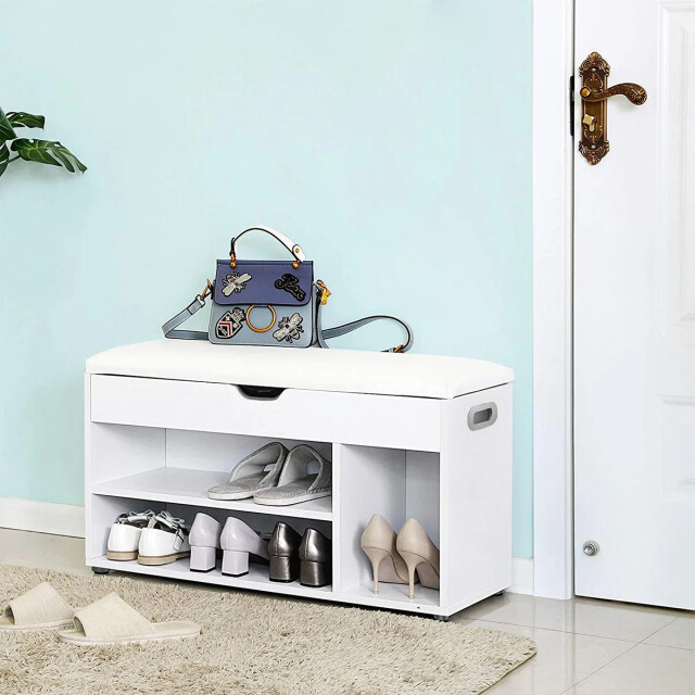 CaliCosy Schoenenbank met 3 compartimenten en 1 opbergvak met comfortabele zitting h44 2930059 large