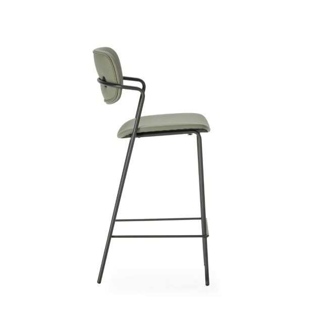 CaliCosy Set van 2 krukken met zwarte metalen poten h66 cm maika 3079157 large