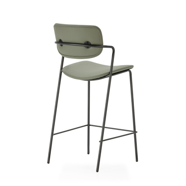 CaliCosy Set van 2 krukken met zwarte metalen poten h66 cm maika 3079157 large