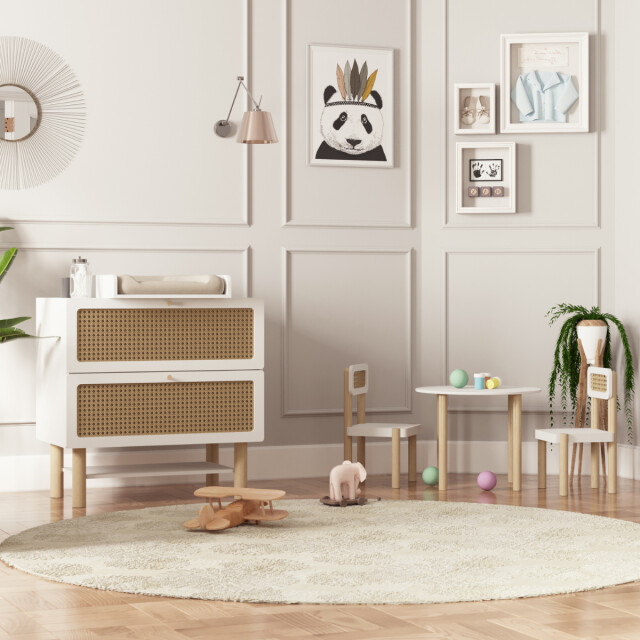 CaliCosy Set tafel & stoelen wit l60 cm ochna 3094606 large