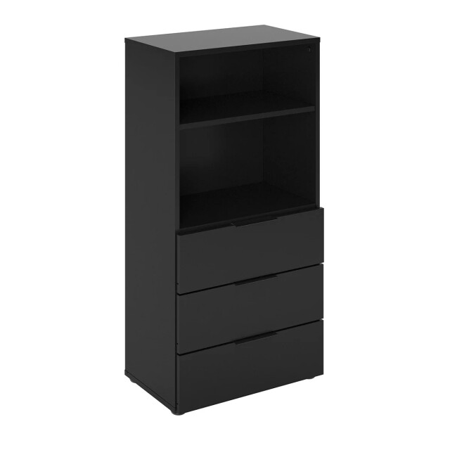 CaliCosy Ladenkast 3 lades 2 open nissen zwart l50 cm donker 2929819 large