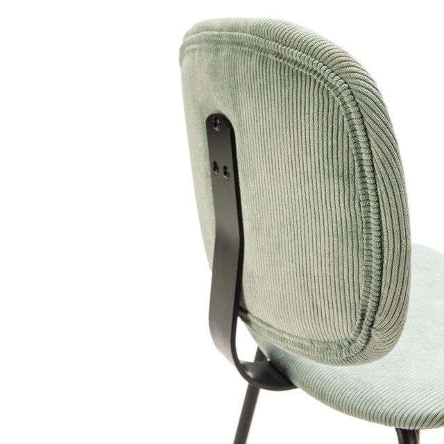 CaliCosy Set van 2 krukken in ribfluweel met zwarte metalen poten h65 cm arus 3079137 large