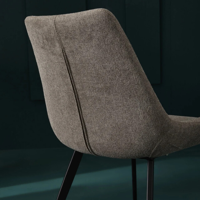Signature Set van 2 stoelen in taupekleurige stof l62 cm colombe 3061009 large