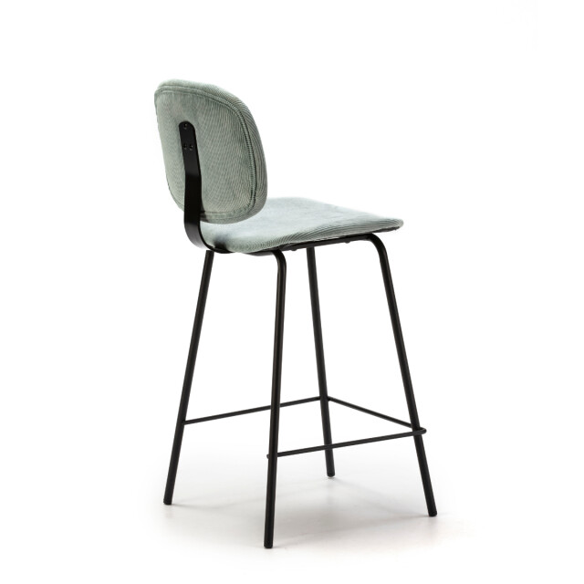 CaliCosy Set van 2 krukken in ribfluweel met zwarte metalen poten h65 cm arus 3079137 large