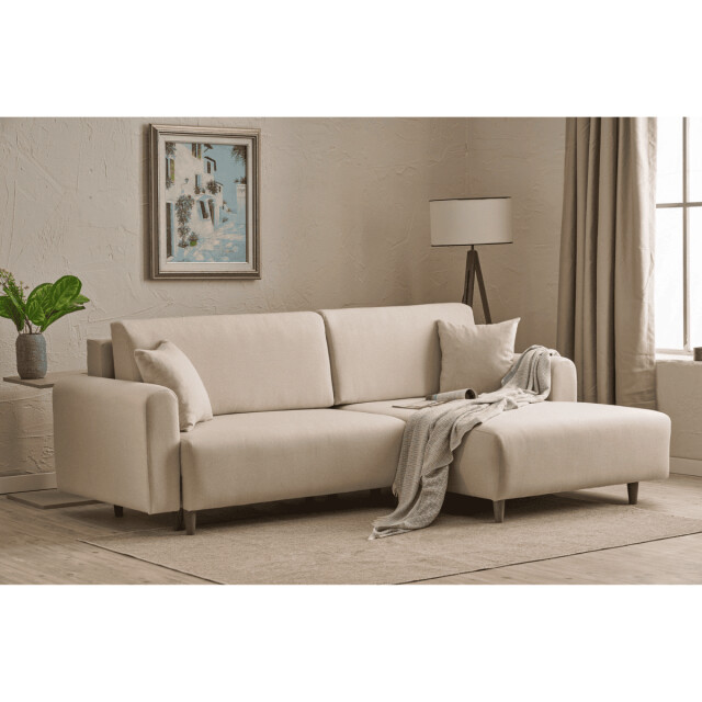 CaliCosy Hoekbank met slaapfunctie en rechtse chaise longue in stof l246 cm mane 3079647 large