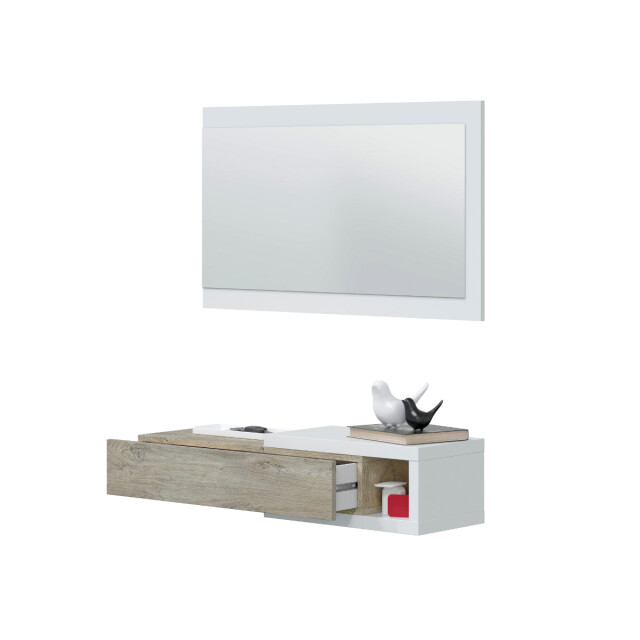 CaliCosy Hangende console omkeerbaar met 1 lade en 1 spiegel l95 cm noon 2982042 large