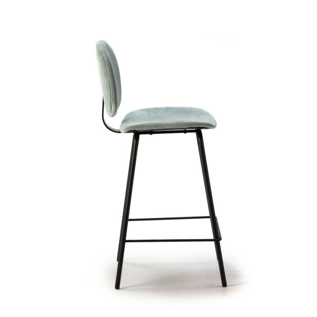 CaliCosy Set van 2 krukken in ribfluweel met zwarte metalen poten h65 cm arus 3079137 large