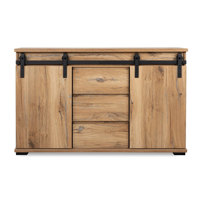 CaliCosy Buffet 2 schuifdeuren en 3 centrale lades l140 cm manzano 2932059 large