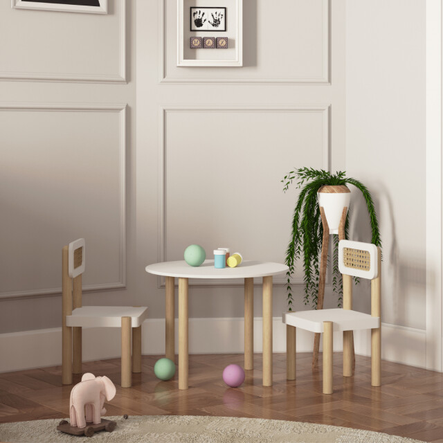 CaliCosy Set tafel & stoelen wit l60 cm ochna 3094606 large