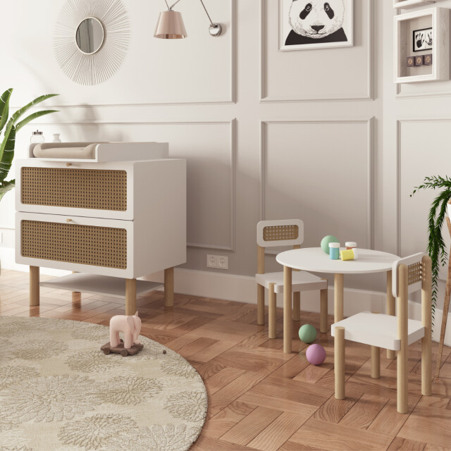 CaliCosy Set tafel & stoelen wit l60 cm ochna 3094606 large