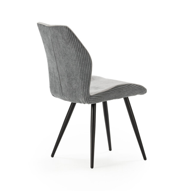 CaliCosy Set van 2 stoelen in stof met zwarte metalen poten l45 cm adaya 3078567 large