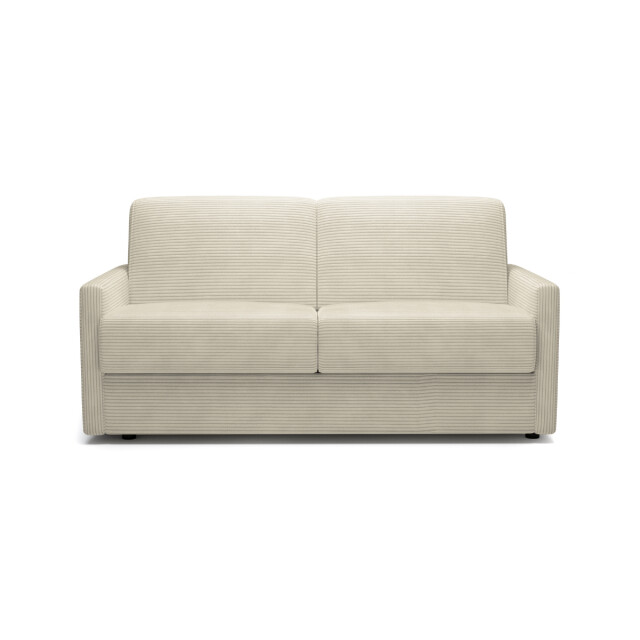 CaliCosy 3-zitsbank in ivoorkleurig ribfluweel omvormbaar tot bed van 140x190 cm giulia 3082318 large