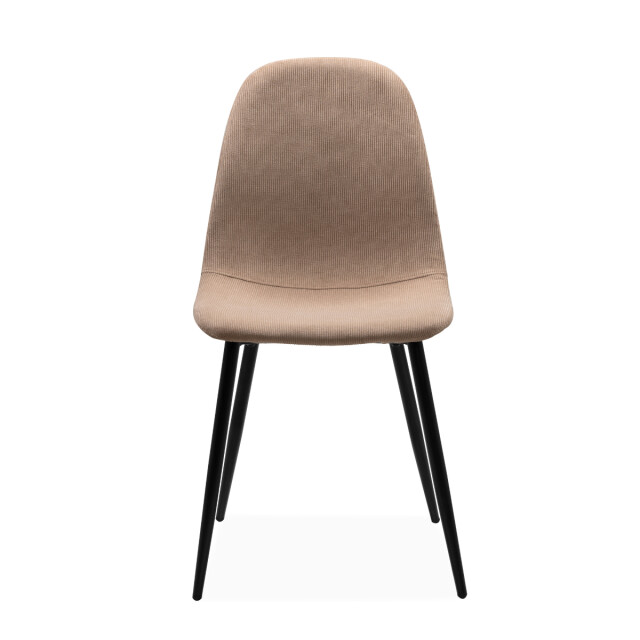 CaliCosy Set van 4 stoelen van ribfluweel met zwart metalen frame l43 cm anya 3011529 large