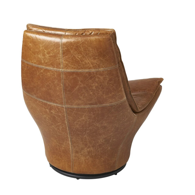 Signature Draaibare leren fauteuil l86 cm achille 3061008 large