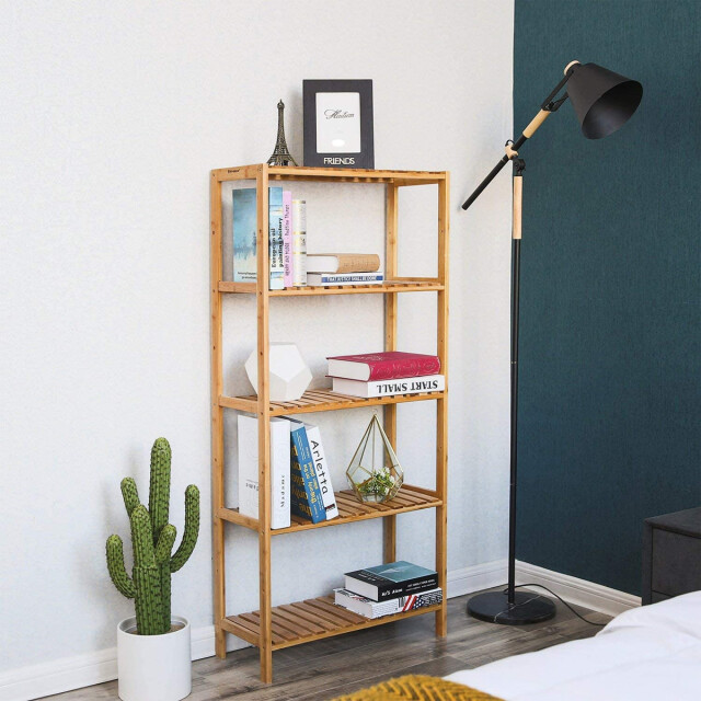 CaliCosy Bamboe boekenplank 5 niveaus met verstelbare hoogtes l60 cm 2929374 large