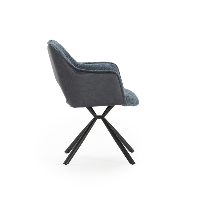CaliCosy Set van 2 fauteuils in stof met zwarte metalen poten l62 cm mariel 3078807 large