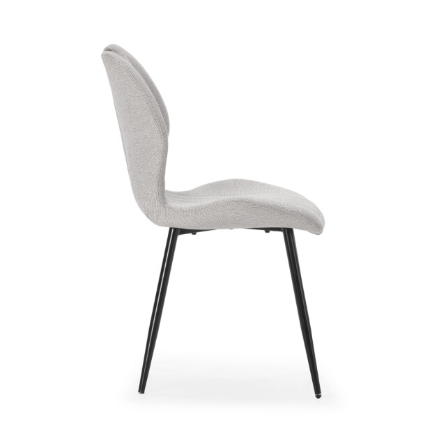 CaliCosy Set van 4 stoelen in stof met zwarte metalen poten l48 cm muli 3078787 large