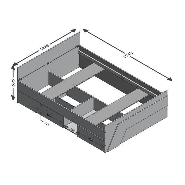 CaliCosy Bed met 2 laden nona 11 2930614 large