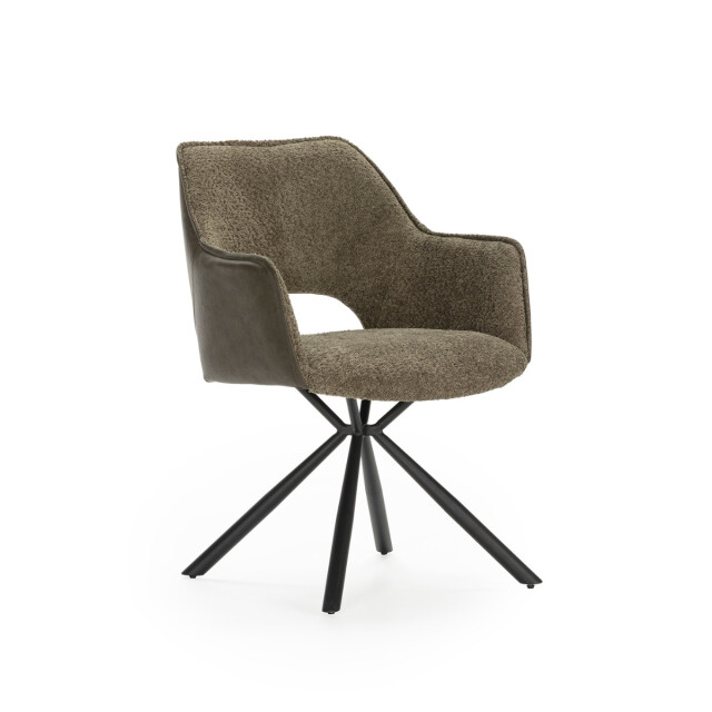 CaliCosy Set van 2 fauteuils in stof met zwarte metalen poten l62 cm mariel 3078806 large