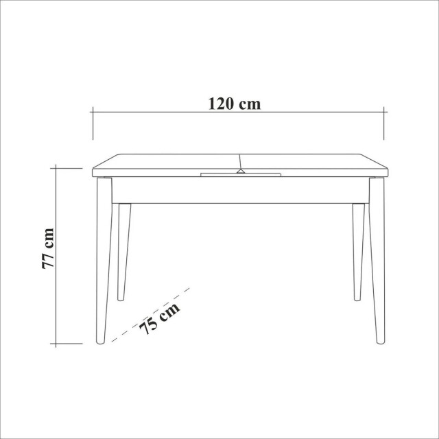 CaliCosy Uitschuifbare tafel van 120 tot 153 cm, wit en atlantisch grenen decor - 3061545 large