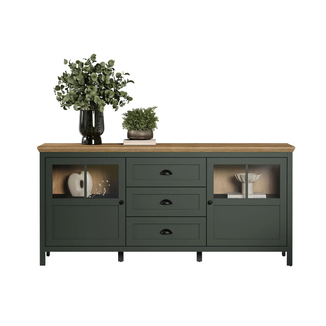 CaliCosy Buffet laag met inbegrepen led-verlichting, 2 deuren en 3 laden l185 cm - 2930752 large