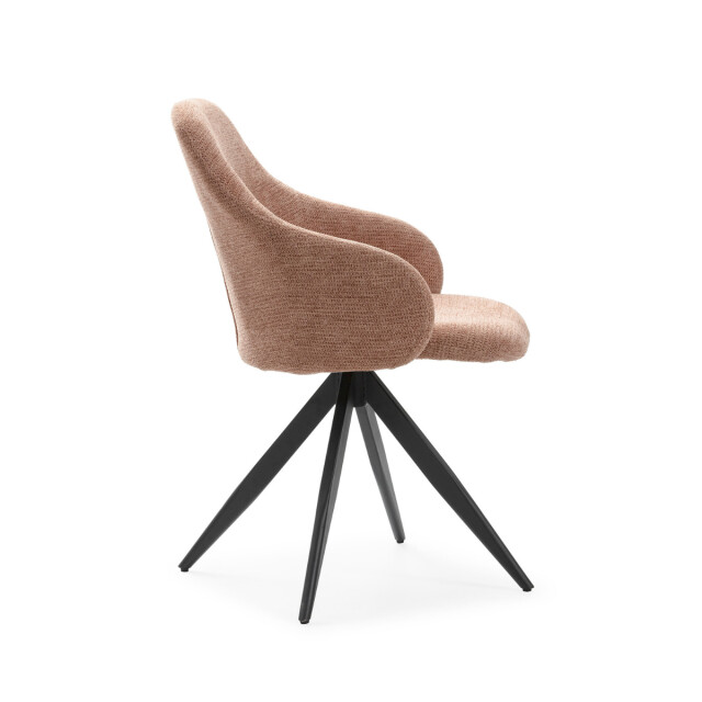 CaliCosy Set van 2 draaibare fauteuils in stof met zwarte metalen poten tamara 3078560 large