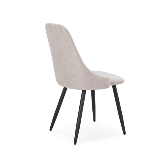 CaliCosy Set van 4 stoelen in stof met zwarte metalen poten l50 cm mani 3078765 large