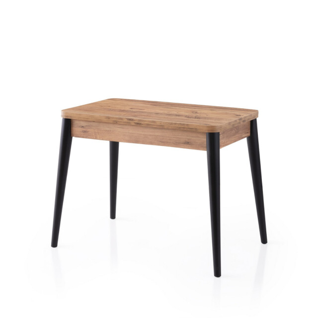 CaliCosy Uitschuifbare tafel van 100 tot 120 cm, atlantisch grenen en zwart decor - 3061547 large
