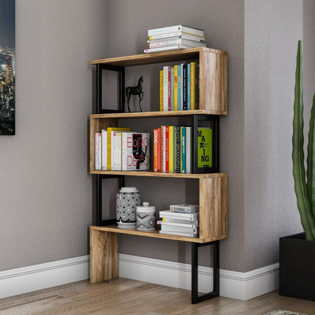 CaliCosy Rek 4 planken decor walnoot l80 cm ceylan 2930454 large