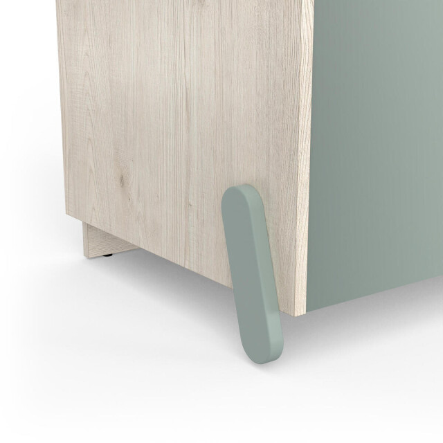 CaliCosy Scandinavische kast 4 deuren 1 nis, hout en groen decor l89 cm ilian 2931894 large